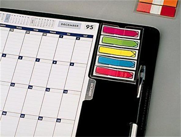 Záložky, plastové, 4x24 záložiek, 11,9x43,2 mm, v tvare šípky, 3M POSTIT, mix 2
