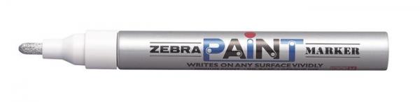 Lakový popisovač, 3 mm, ZEBRA "Paint marker", strieborná 1