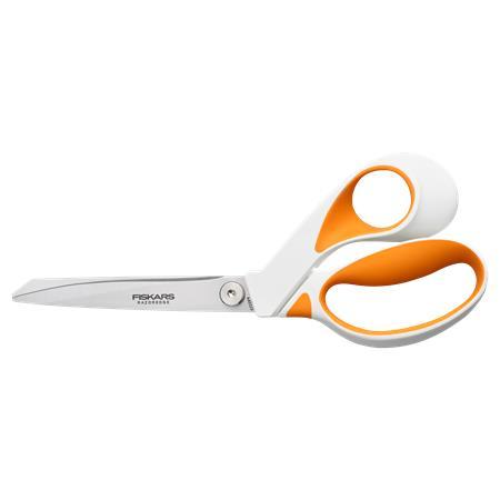 Nožnice, klasické, 23 cm, FISKARS "RazorEdge Softgrip", oranžová-biela 1