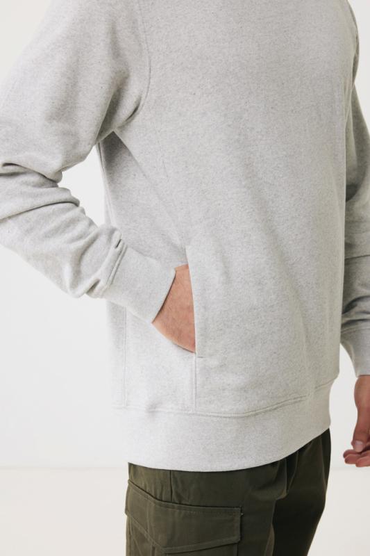 Mikina s bočnými vreckami IQONIQ Yengo z rec. bavlny light heather grey M 15