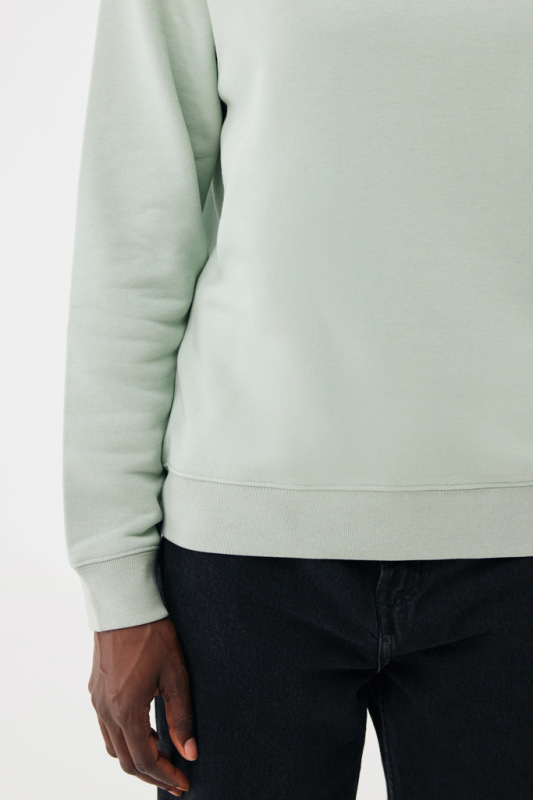 IQONIQ Toria Unisex mikina s okrúhl. výstrihom z rec. bavlny Iceberg green M 15
