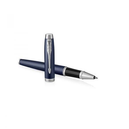 Roller, 0,5 mm, strieborný klip, modré telo pera, PARKER "IM Royal", čierny 2