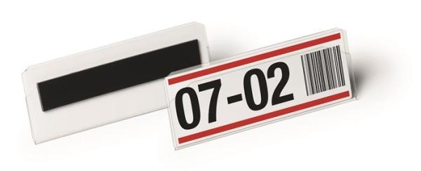 Magnetické vrecko na etikety, 100x38 mm, ležaté, DURABLE, priehľadná 3