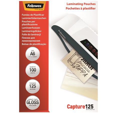 Laminovacia fólia, 125 mikr., A6, lesklá, 100 ks,  FELLOWES 1