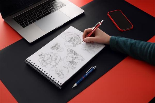 Mikroceruzka, 0,5 mm, ROTRING "Tikky Retro", červená 3