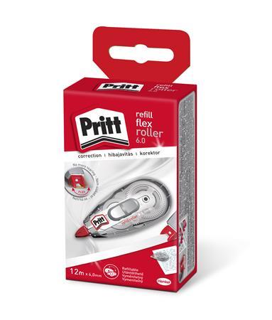 Korekčný roller, 6 mm x 12 m, naplniteľný, HENKEL "Pritt Refill Roller" 2