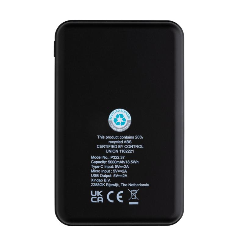 Powerbanka 5 000 mAh z bambusu a RCS Rplastu hnedá 7