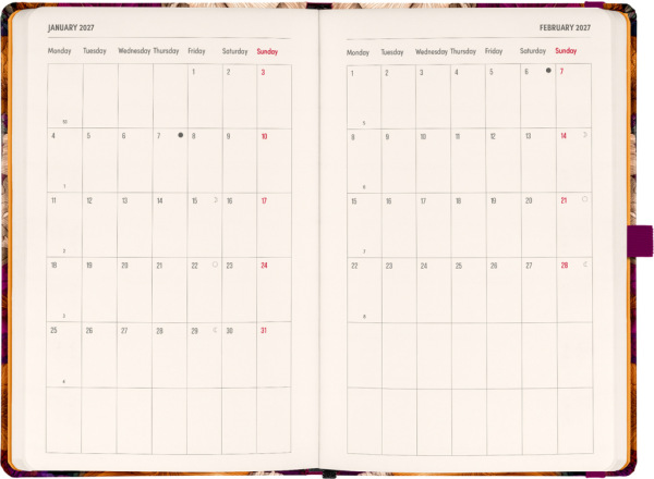 NOTIQUE Planbook planner/notebook Vintage Flowers 2027, 13 x 21 cm 3