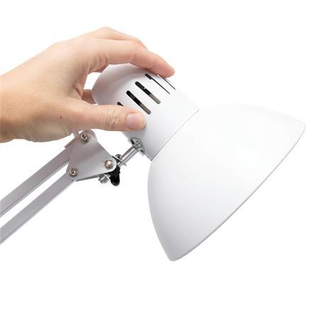 Stolová lampa, energeticky úsporná, s klipom, MAUL "Study", biela 4