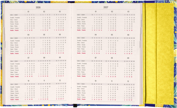 NOTIQUE Týždenný magnetický diár Citróny 2026, 11 x 16 cm 2