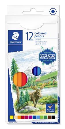 Farebné ceruzky, sada, šesťhranné, STAEDTLER "Design Journey", 12 rôznych farieb