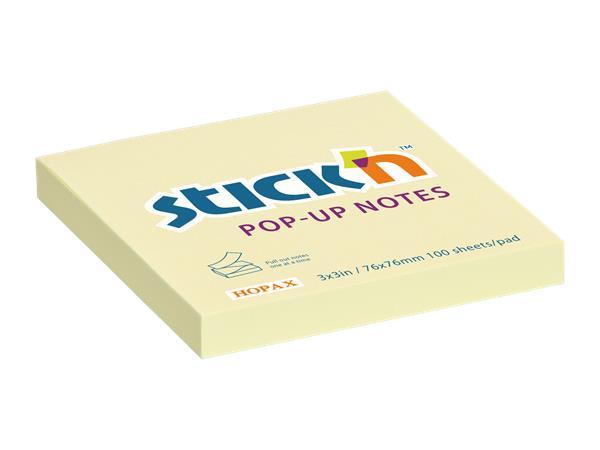 Samolepiaci poznámkový blok, "Z", 76x76 mm, 100 lap, STICK N, žltá 1