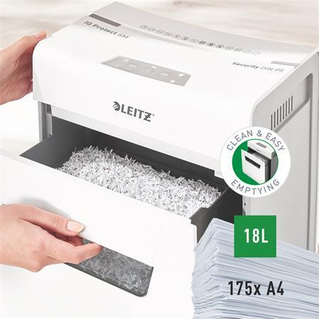 Skartovací stroj, mikrokonfetti, 6 listov, LEITZ "IQ Protect 6 P5" 7