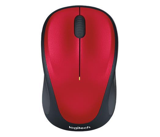 Myš, bezdrôtová, optická, stredná veľkosť, USB, LOGITECH "M235", červená 1