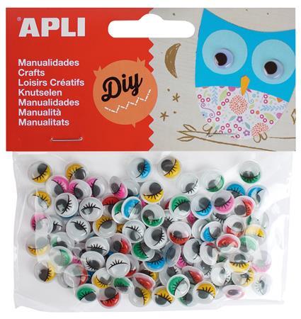 Samolepiace očká,  APLI "Creative", mix farieb 1
