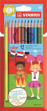 Farebné ceruzky, sada, šesťhranné, STABILO "Color", 12 rôznych farieb 1