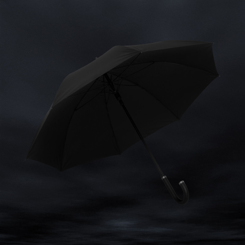 Swiss Peak Vero dáždnik AWARE™ RPET 25” s luxusnou rukoväťou čierna 6