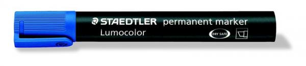 Permanentný popisovač, zrezaný hrot, STAEDTLER "Lumocolor 350", modrý 1