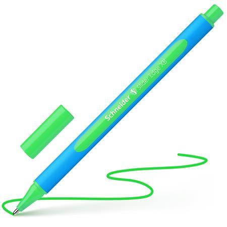Guľôčkové pero, 0,7 mm, s vrchnákom, SCHNEIDER "Slider Edge XB", zelené 3