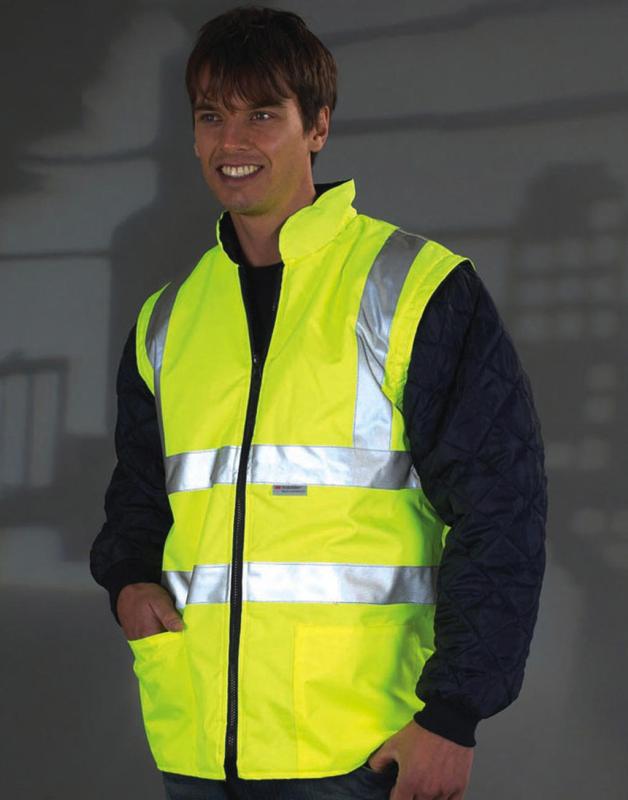 Fluo prešívaná bunda s odopínacími rukávmi 1