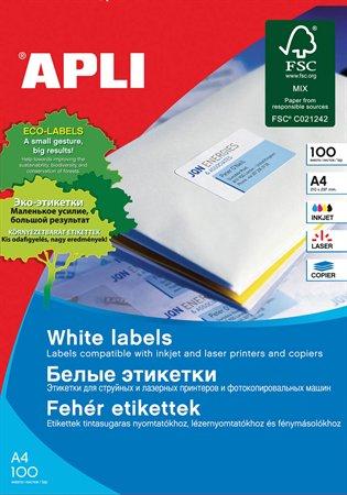 Etikety, univerzálne, 52,5x29,7 mm, APLI, 4000 etikiet/bal 2