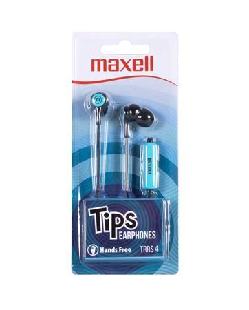 Slúchadlá, s mikrofónom, MAXELL "Tips", modrá-čierna 4