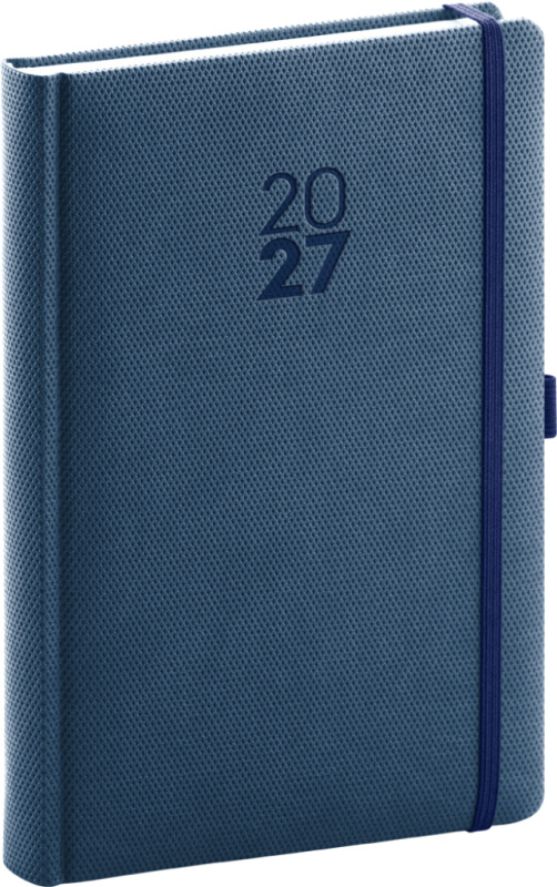 NOTIQUE Denný diár Diamante 2027, modrý, 15 x 21 cm