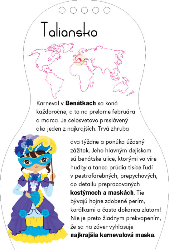 Obliekame bábiky na KARNEVAL – Maľovanky 5