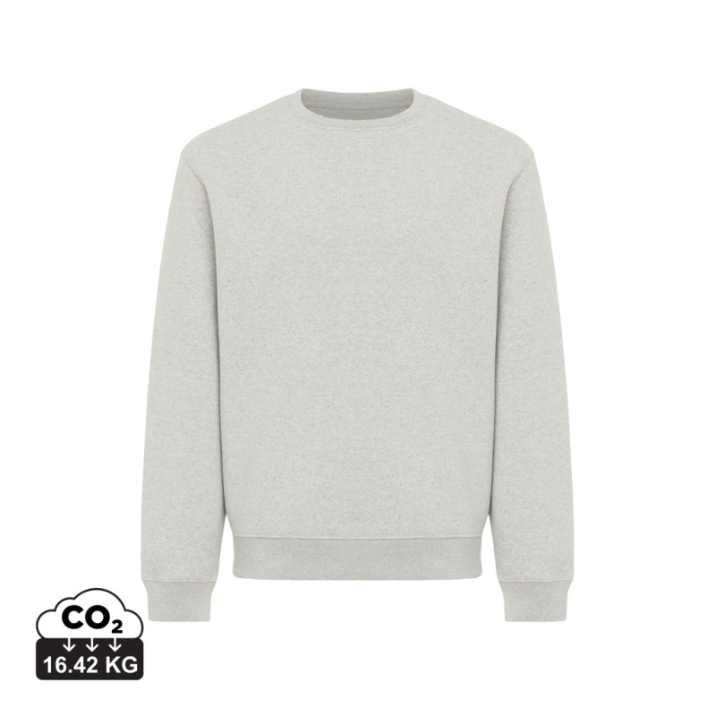 IQONIQ Toria Unisex mikina s okrúhl. výstrihom z rec. bavlny light heather grey XXL