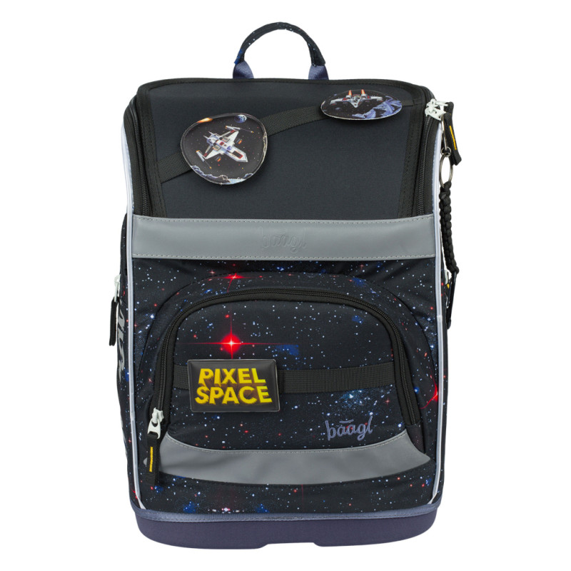 BAAGL SADA 3 Zippy Plus Pixel Space: aktovka, peračník, vrecko 1