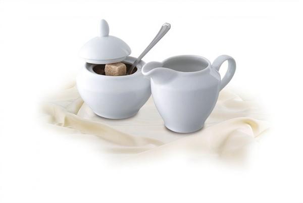 Cukornička, porcelán, 15 cl, ROTBERG "Basic", biela 1