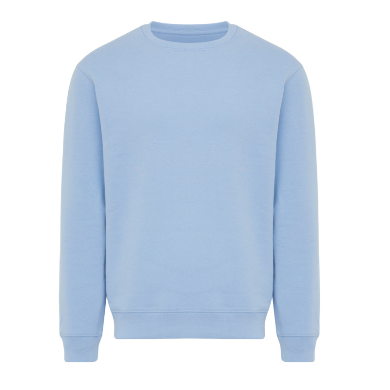 IQONIQ Toria Unisex mikina s okrúhl. výstrihom z rec. bavlny sky blue XL 1