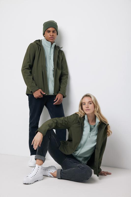 Pánska soft shell bunda IQONIQ Makalu z recykl. polyesteru khaki XL 5