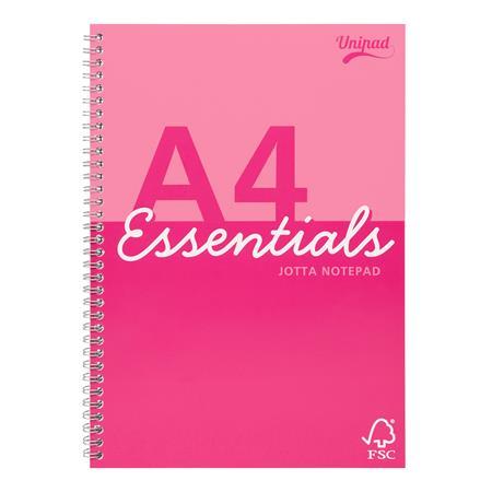 Špirálový zošit, A4, linajkový, 80 listov, PUKKA PAD "Unipad Essentials Jotta", mix 1