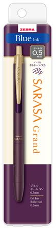 Gélové pero, 0,33 mm, stláčací mechanizmus, telo pera: baklažánovo fialová, ZEBRA "Sarasa 1