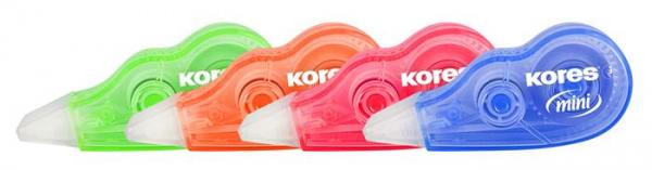 Korekčný roller, 4,2 mm x 3 m, KORES "Mini", mix farieb 6