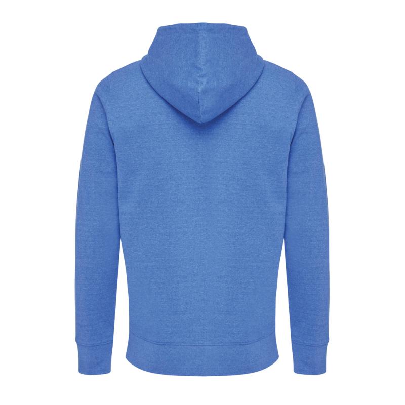 Mikina na zips s kapucňou IQONIQ Abisko z recykl. bavlny heather blue XL 2