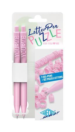 Gélové pero, stláčací mechanizmus, so 62 krúžkami na písmená, 2, WEDO "Letter Pen Puzzle", 1