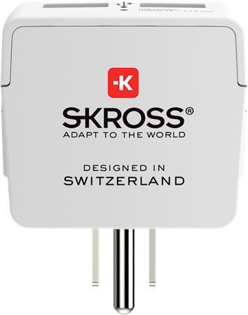 Cestovný adaptér, do USA, USB, uzemnený, SKROSS 5