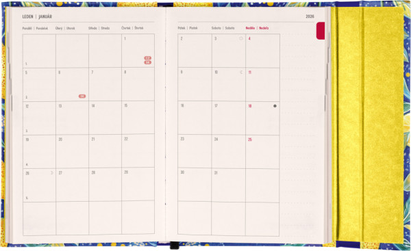 NOTIQUE Týždenný magnetický diár Citróny 2026, 11 x 16 cm 3