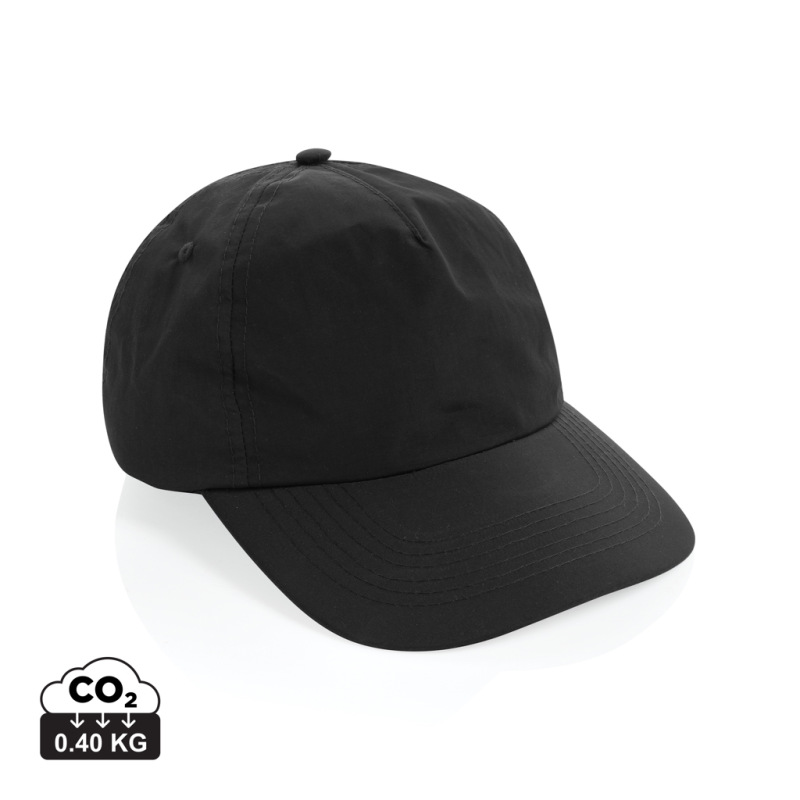 KENTO URBAN RCS dobrodružná 5-panel. šiltovka z rec. nylonu čierna