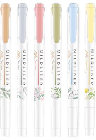 Zvýrazňovač, sada, 1,4/4 mm, obojstranný, ZEBRA "Mildliner Scented Fragrance", 6 rôznych f 1