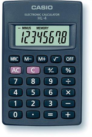 Kalkulačka, vrecková, 8 miestny displej, CASIO "HL-4T" 1