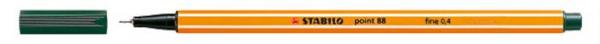 Liner, 0,4 mm, STABILO "Point 88", tmavozelený 1