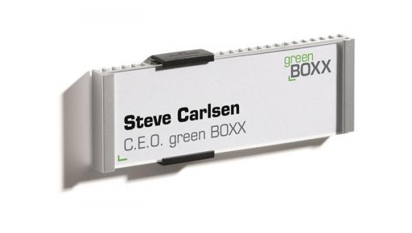 Informačná tabuľka, 149x52,5 mm, DURABLE "INFO SIGN", strieborná 1