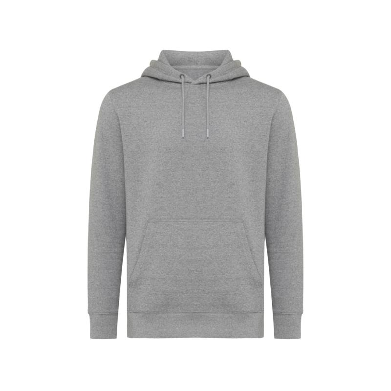 Ľahká mikina s kapucňou IQONIQ Rila z recykl. bavlny light heather anthracite XXS