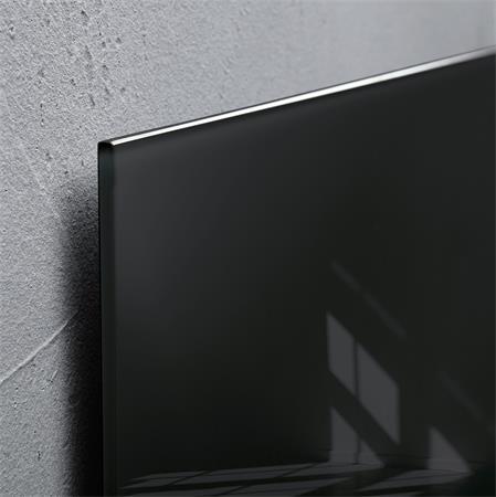 Magnetická sklenená tabuľa, 60x40 cm, SIGEL "Artverum® ", čierna 5