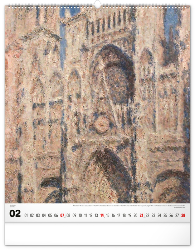 NOTIQUE Nástenný kalendár Impresionizmus 2027, 48 x 56 cm 2