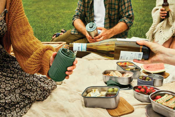 Cestovný sklenený hrnček 340 ml Black+Blum olivovo zelená 11