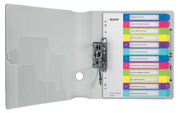 Register, A4 Maxi, 1-12, LEITZ "Wow" 3